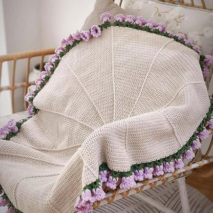 Cozy Crocheted Flower Bouquet Blanket