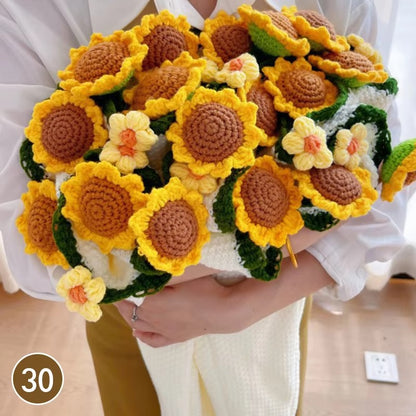 Cozy Crocheted Flower Bouquet Blanket