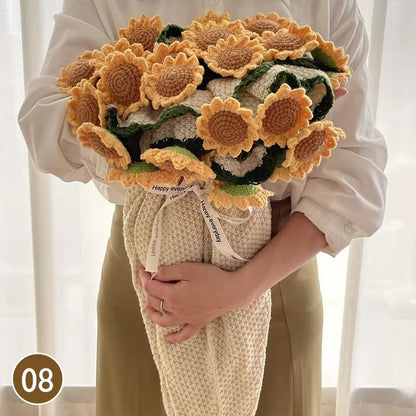 Cozy Crocheted Flower Bouquet Blanket