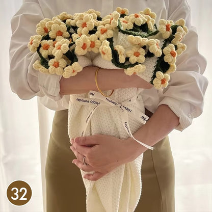 Cozy Crocheted Flower Bouquet Blanket